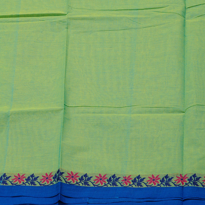 Hayagrivas Handloom Pure Cotton Saree in Charming Dual Tone (Sky Blue with Yellow) KBE57D3-77
