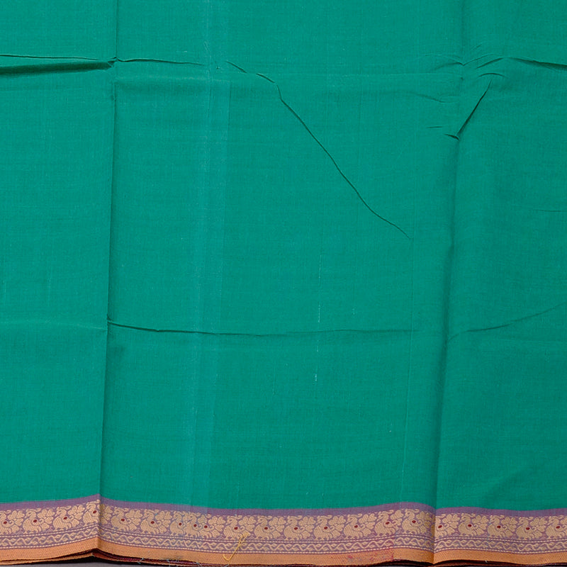 Hayagrivas Handloom Pure Cotton Saree in Regal Sea Green KBE57D3-83