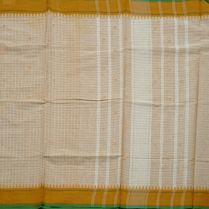 Hayagrivas Handloom Pure Cotton Saree in Sophisticated Sandal KBE57D4-11
