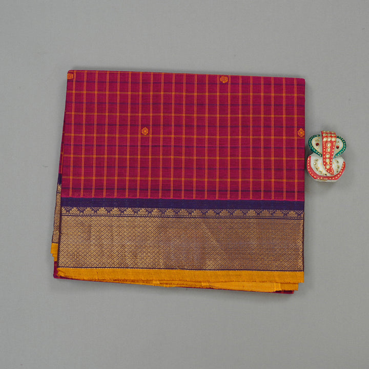 Hayagrivas Handloom Pure Cotton Saree in Versatile Dark Pink KBE57D4-9