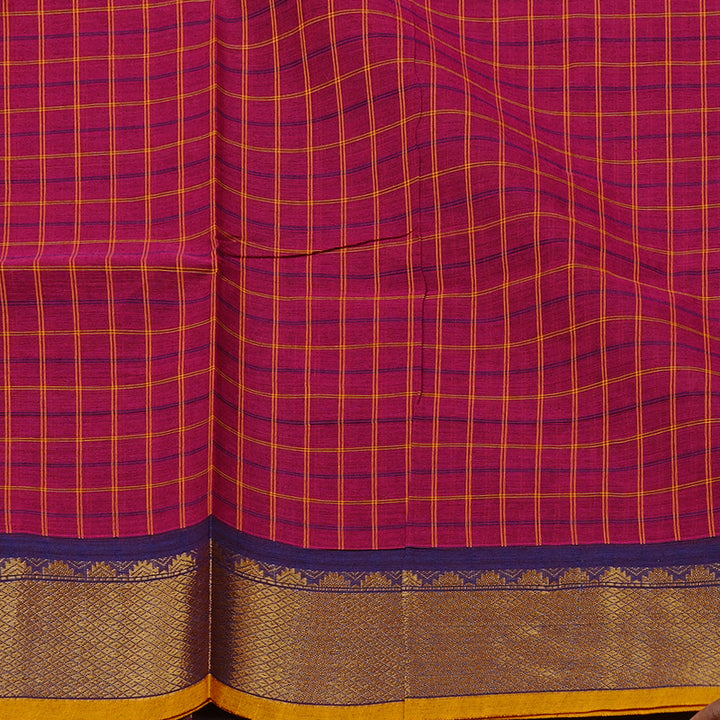 Hayagrivas Handloom Pure Cotton Saree in Versatile Dark Pink KBE57D4-9