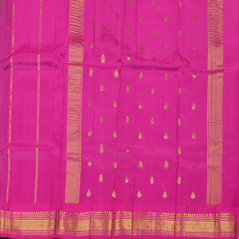 Hayagrivas Handloom Kanjivaram One side border with Parrot Green with Pink KBE581F1-36
