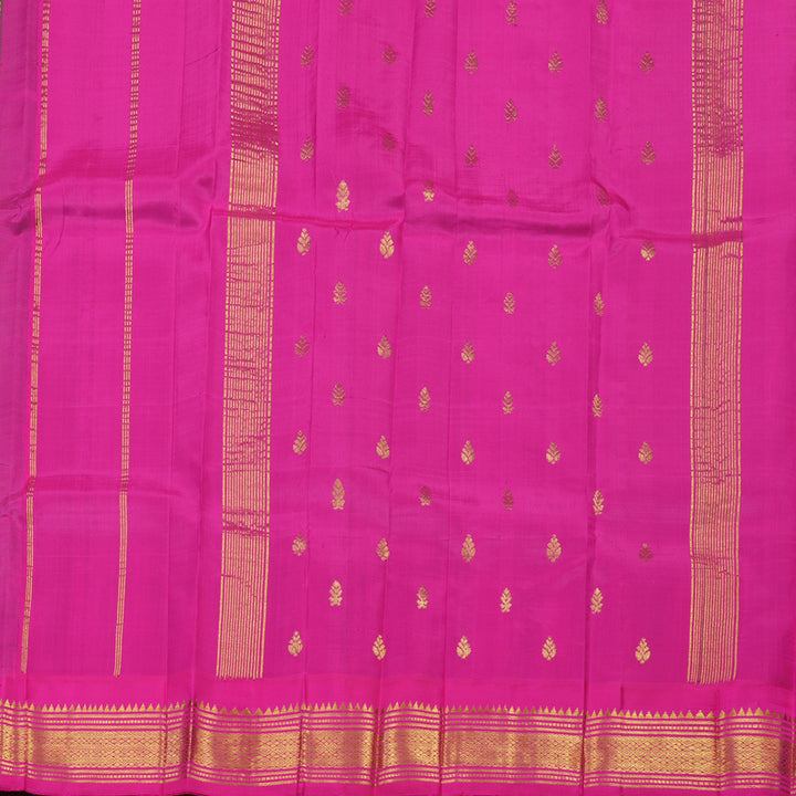 Hayagrivas Handloom Kanjivaram One side border with Parrot Green with Pink KBE581F1-36