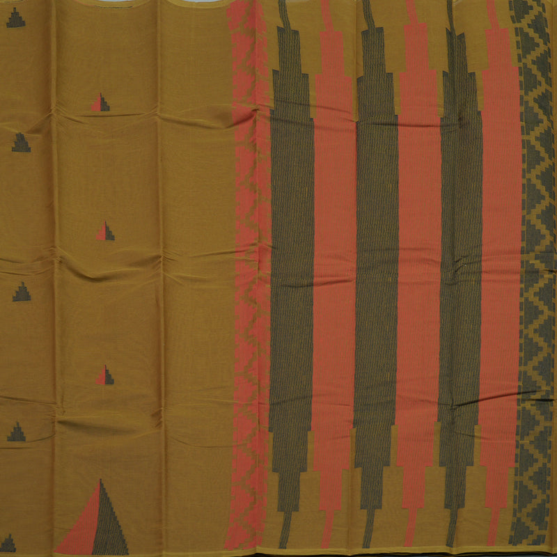 Hayagrivas Handloom Pure Cotton Saree in Wheat Brown KBE586F1-7