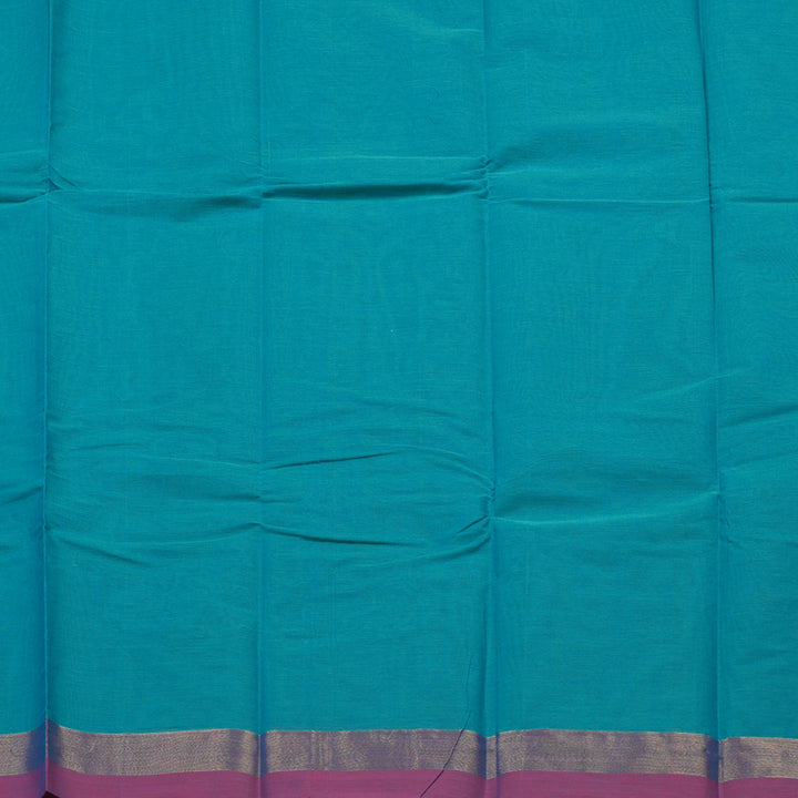 Hayagrivas Handloom Pure Cotton Saree in Delicate Sky Blue KBE586F5-3