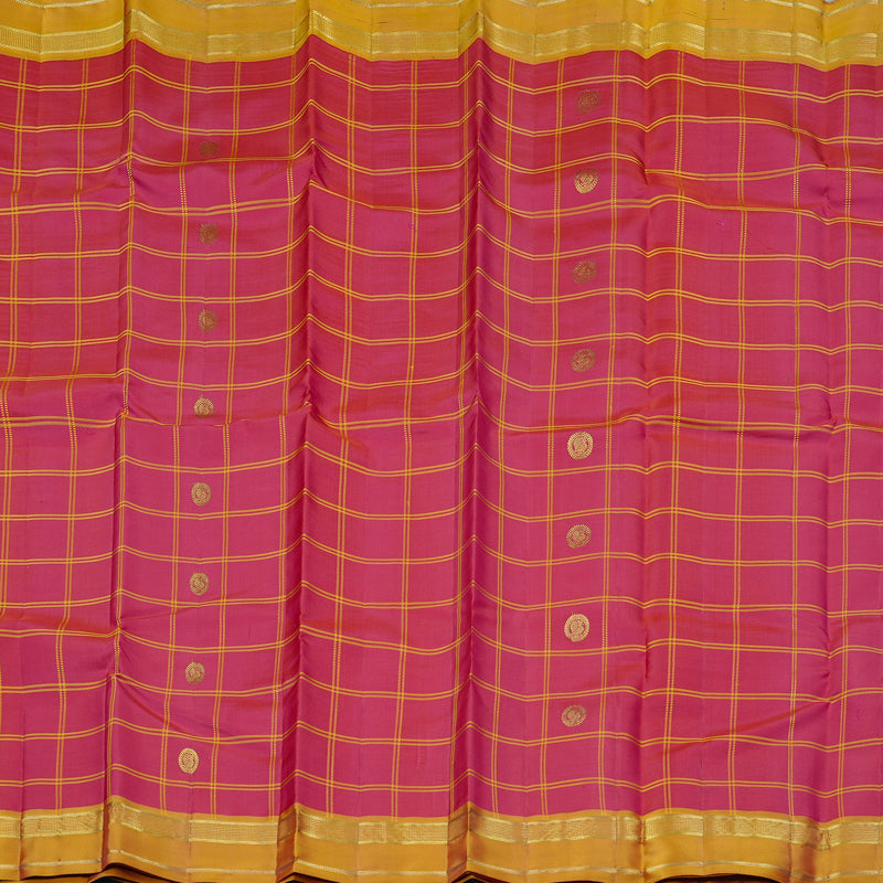 Hayagrivas Handloom Kanjivaram Silk Saree in Dazzling Reddish Pink KBE58D3-2