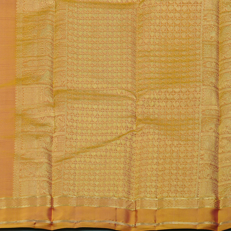 Hayagrivas Handloom Kanjivaram Silk Saree in Dazzling Reddish Pink KBE58D3-2
