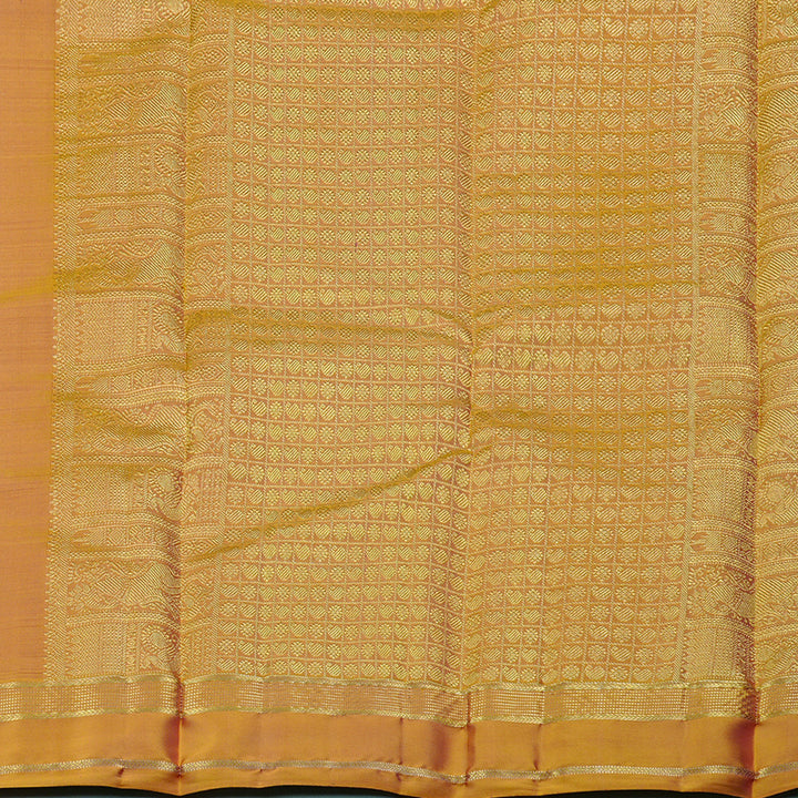 Hayagrivas Handloom Kanjivaram Silk Saree in Dazzling Reddish Pink KBE58D3-2