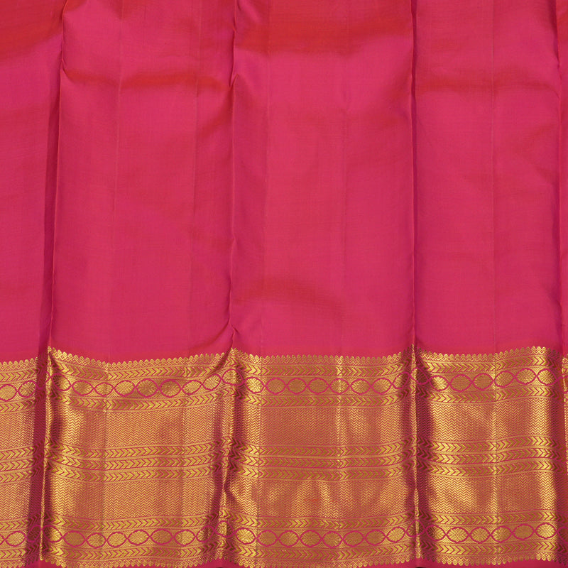 Hayagrivas Exclusive Handloom Silk Saree in Deep Pink with rich pallu & blouse KBE594F7-1