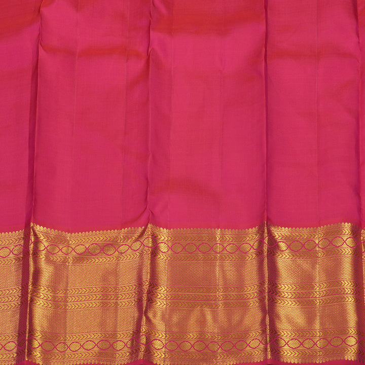 Hayagrivas Exclusive Handloom Silk Saree in Deep Pink with rich pallu & blouse KBE594F7-1