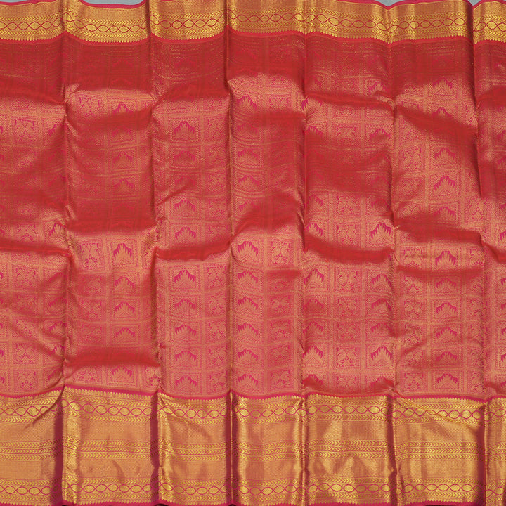 Hayagrivas Exclusive Handloom Silk Saree in Deep Pink with rich pallu & blouse KBE594F7-1