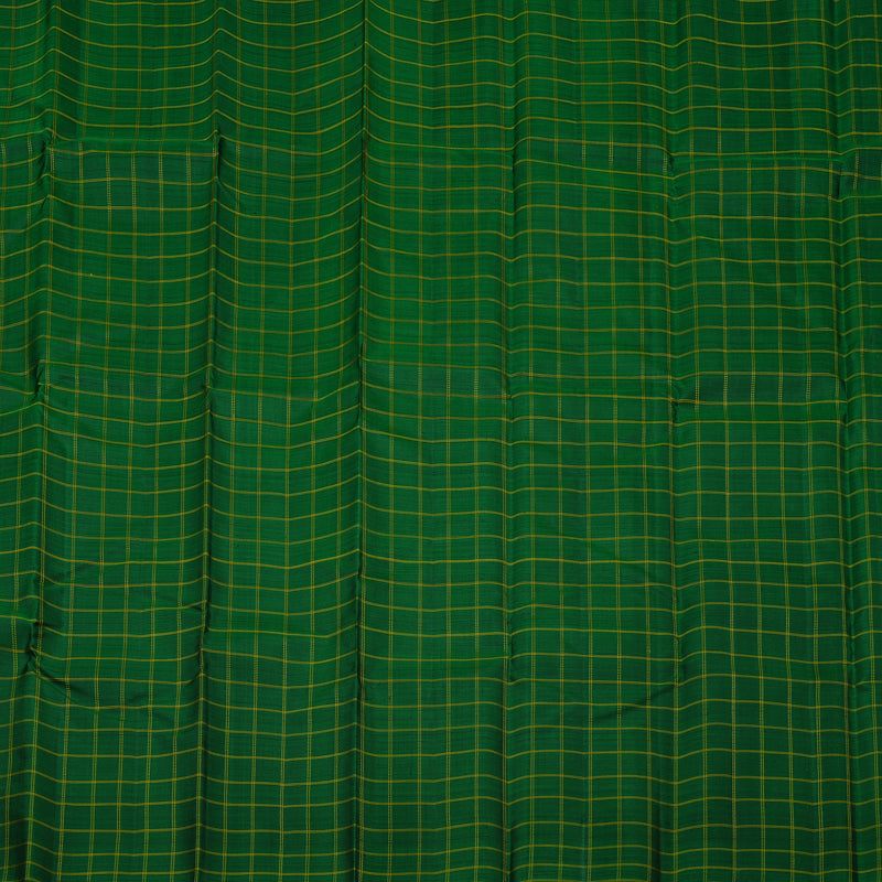 Hayagrivas Dark Green Handloom Kanjivaram Silk Saree KBE59D1-1
