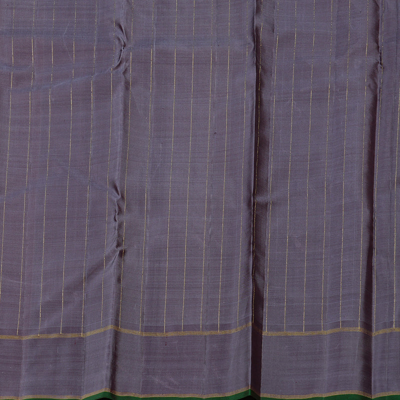 Hayagrivas Rosewood Pink Handloom Kanjivaram Silk Saree with Dark Grey Border KBE59D1-3