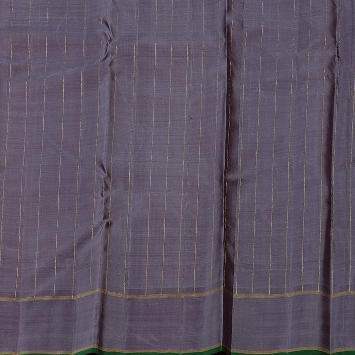 Hayagrivas Rosewood Pink Handloom Kanjivaram Silk Saree with Dark Grey Border KBE59D1-3