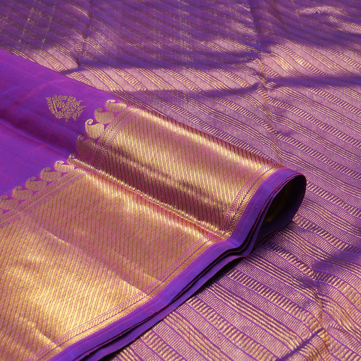 Hayagrivas Handloom Pure Kanjivaram Silk Saree in Regal Purple KBE5D19-1