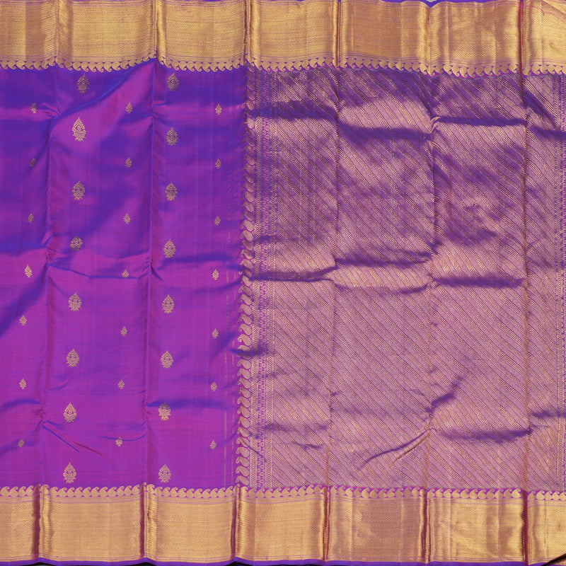 Hayagrivas Handloom Pure Kanjivaram Silk Saree in Regal Purple KBE5D19-1