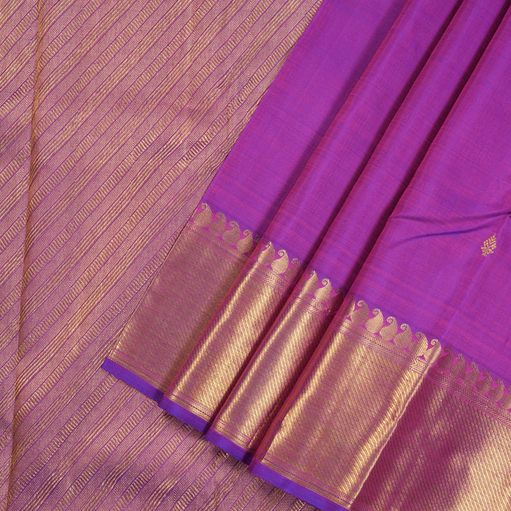 Hayagrivas Handloom Pure Kanjivaram Silk Saree in Regal Purple KBE5D19-1