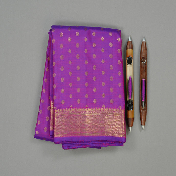 Hayagrivas Purple Handloom Kanjivaram Silk Saree KBE5D22-1