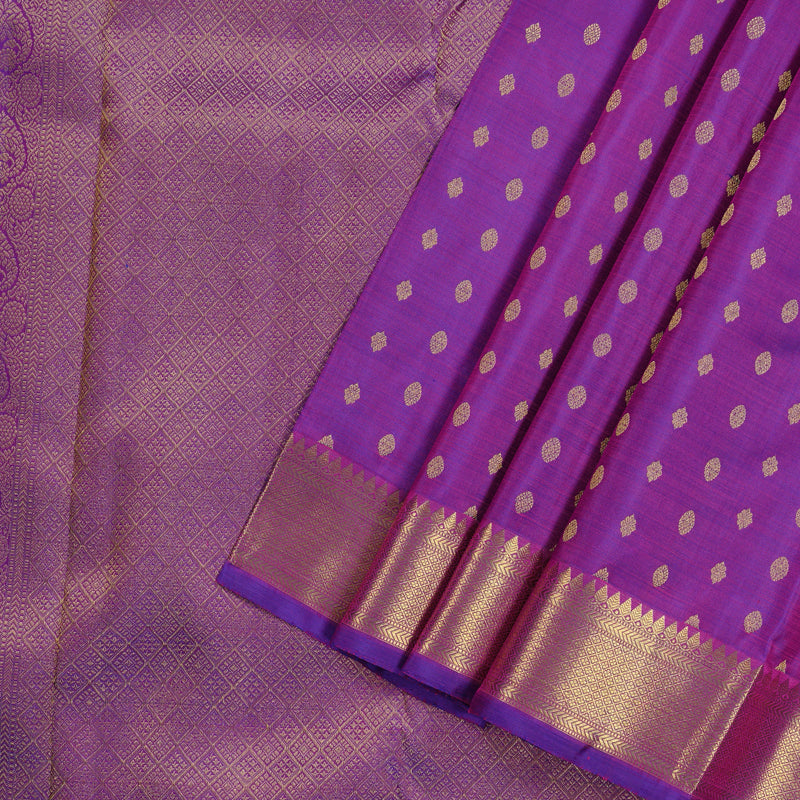 Hayagrivas Purple Handloom Kanjivaram Silk Saree KBE5D22-1