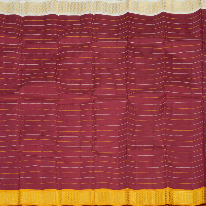 Hayagrivas Handloom Pure Kanjivaram Silk Saree in Majestic Maroon KBE600F5-1