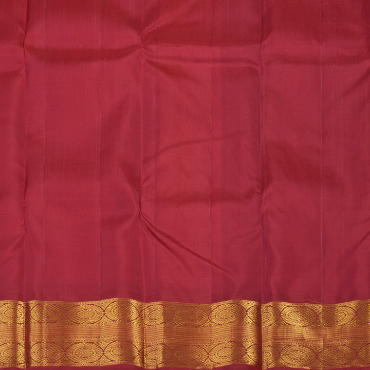 Hayagrivas Korvai Kanjivaram Silk Saree in Mango Orange with Maroon contrast KBE600F7-1