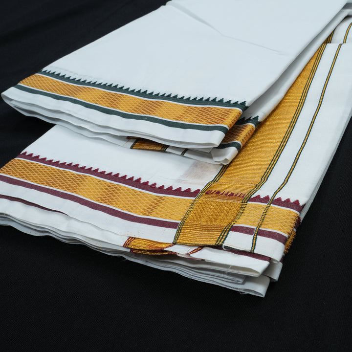 Hayagrivas Handloom 9*5 Pure Cotton Dhoti 40K KBE605F1-1