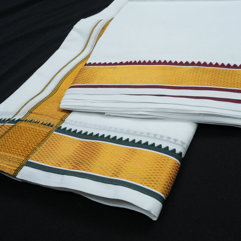 Hayagrivas Handloom 9*5 Cotton Dhoti 70 K KBE605F2-1