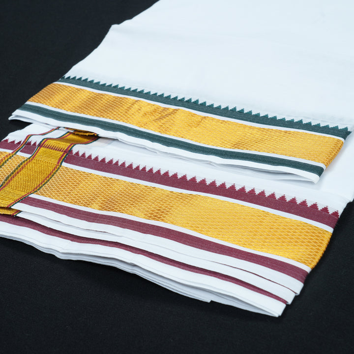 Hayagrivas Handloom 8 Mulam Cotton Dhotis KBE605F4-1 70K