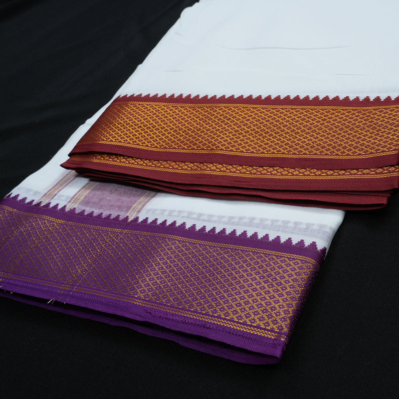 Hayagrivas Handloom 9*5 Pure Cotton Dhoti 10 Kan KBE605F6-1