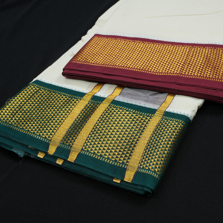 Hayagrivas Handloom 9*5 Pure Cotton Dhoti 16 KAN KBE607F6-1