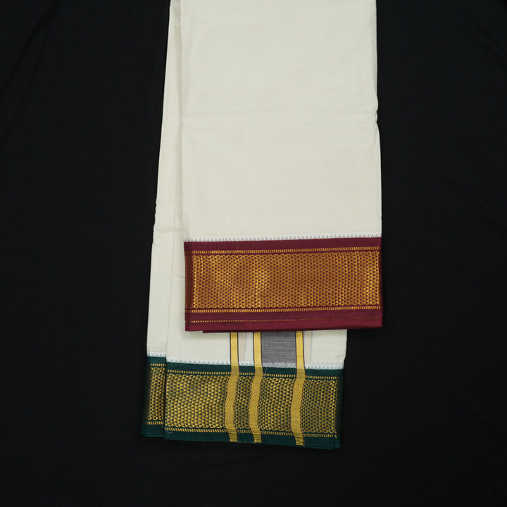 Hayagrivas Handloom 10*6 Pure Cotton Dhoti 16 KAN KBE607F9-1
