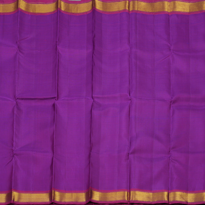 Hayagrivas Handloom Pink & Purple Kanjivaram Silk Saree with Magenta Border KBE60D1-1
