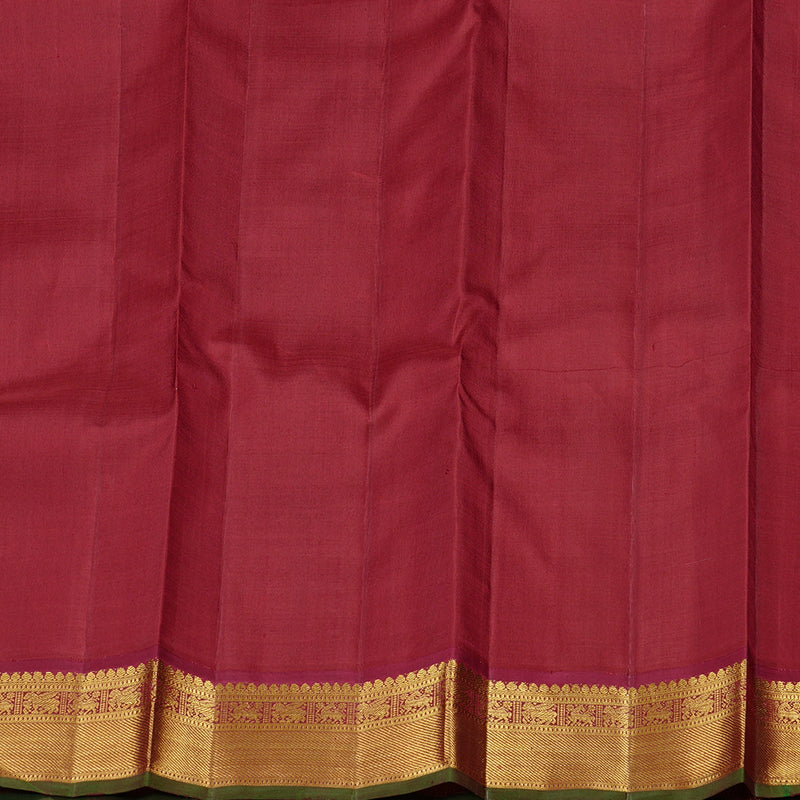 Hayagrivas Handloom Kanjivaram Silk Saree in Earthy Sand Brown KBE60D6-2
