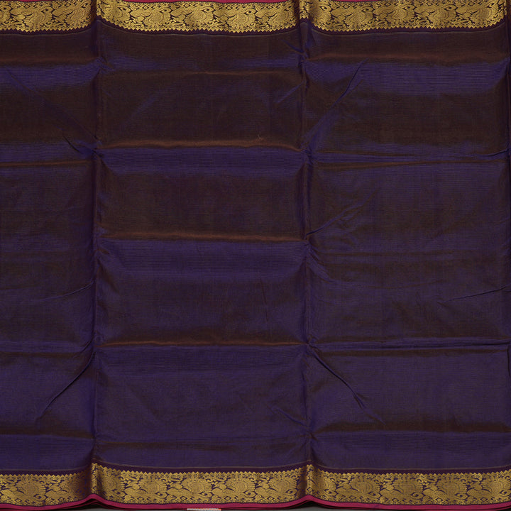 Hayagrivas Handloom Deep Violet Ten Yards Kanjivaram Silk Cotton Saree KBE614F9-7