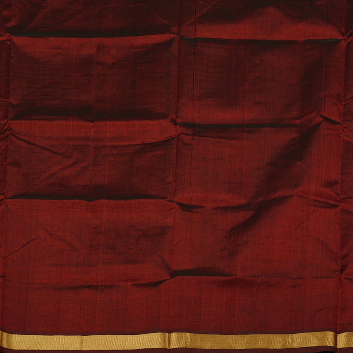 Hayagrivas Handloom Pure Silk Cotton Saree in Dramatic Wine Maroon KBE61D1-8