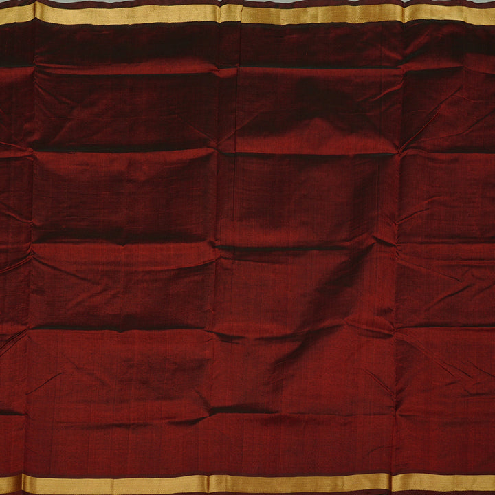 Hayagrivas Handloom Pure Silk Cotton Saree in Dramatic Wine Maroon KBE61D1-8