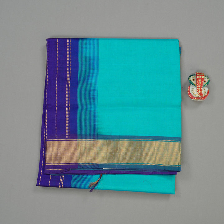 Hayagrivas Handloom Pure Silk Cotton Saree in Elegant Sky Blue KBE61D2-10