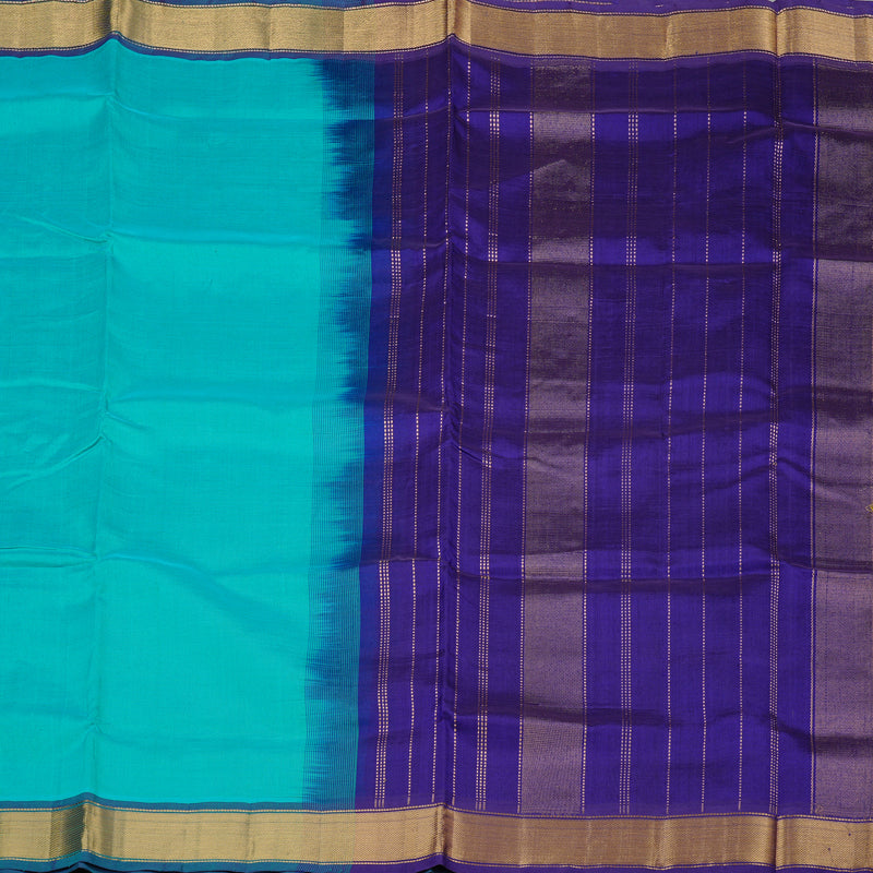 Hayagrivas Handloom Pure Silk Cotton Saree in Elegant Sky Blue KBE61D2-10