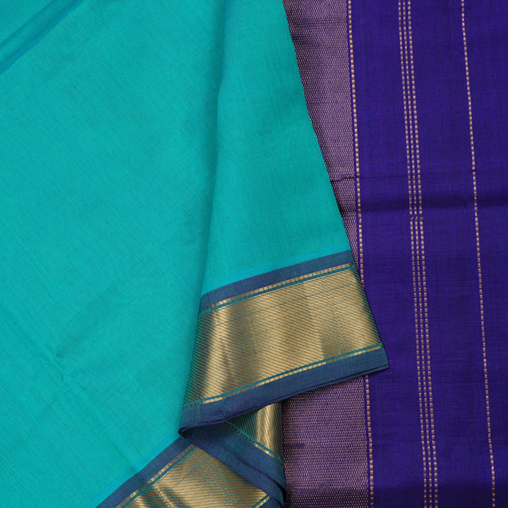 Hayagrivas Handloom Pure Silk Cotton Saree in Elegant Sky Blue KBE61D2-10