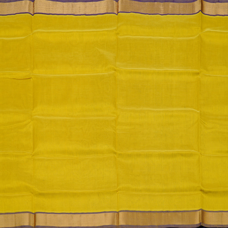 Hayagrivas Handloom Pure Silk Cotton Saree in Dazzling Lemon Yellow KBE61D2-3