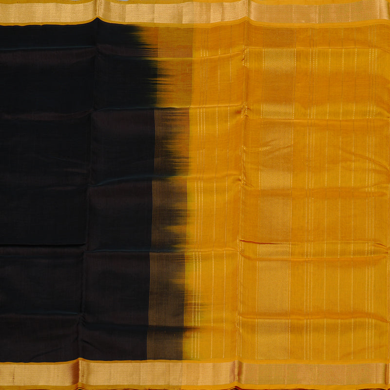 Hayagrivas Handloom Silk Cotton Saree in Classic Black KBE61D2-4