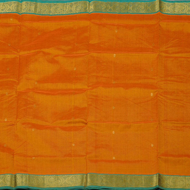 Hayagrivas Handloom Silk Cotton Saree in Luscious Mango Yellow KBE61D3-2