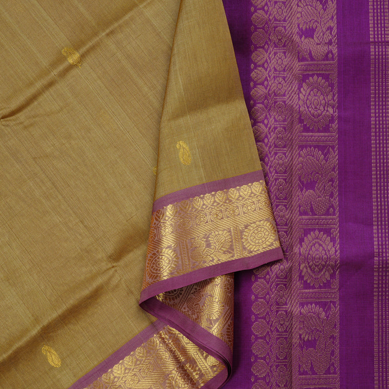Hayagrivas Handloom Pure Silk Cotton Saree in Understated Sandal Beige KBE61D3-24