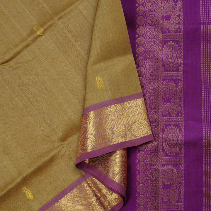 Hayagrivas Handloom Pure Silk Cotton Saree in Understated Sandal Beige KBE61D3-24