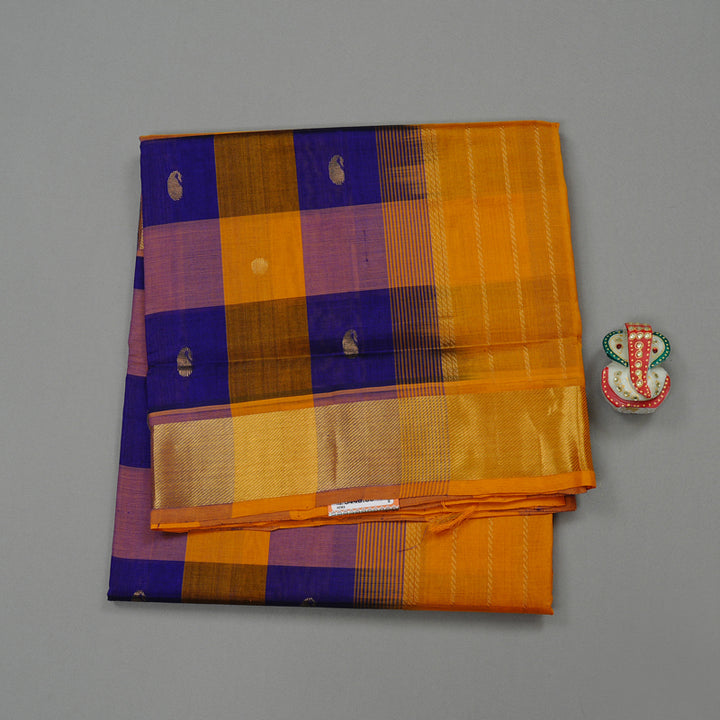 Hayagrivas Handloom Pure Silk Cotton Saree in Radiant Multicolour Checks KBE61D4-12