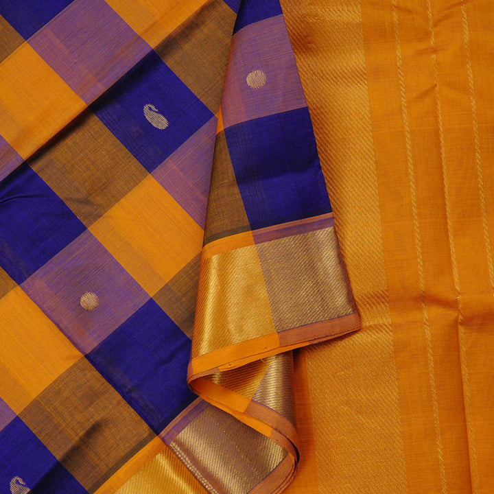 Hayagrivas Handloom Pure Silk Cotton Saree in Radiant Multicolour Checks KBE61D4-12