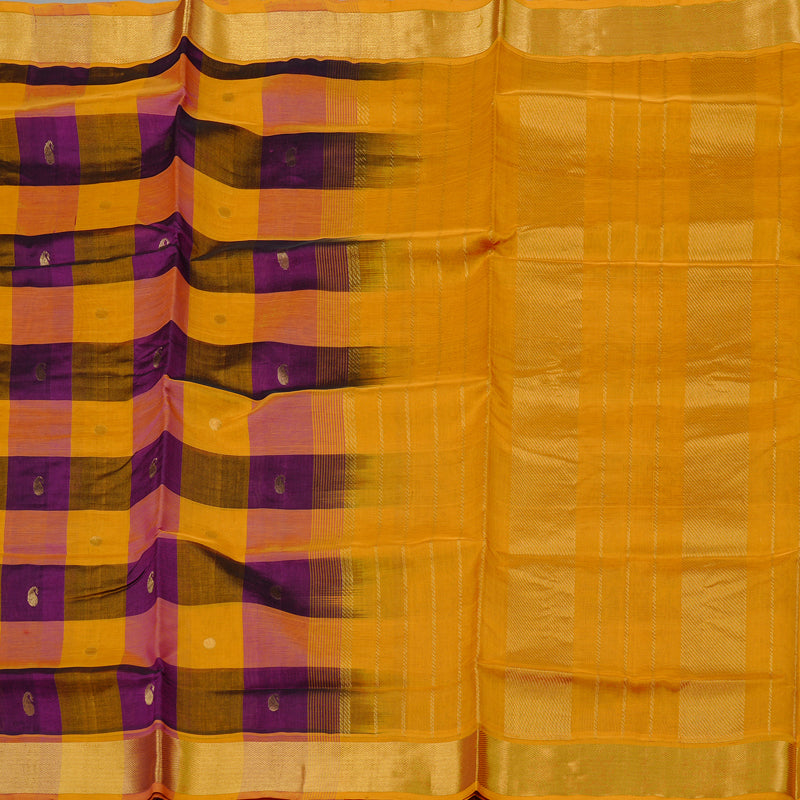 Hayagrivas Handloom Pure Silk Cotton Saree in Playful Multi Colour Checks KBE61D4-8