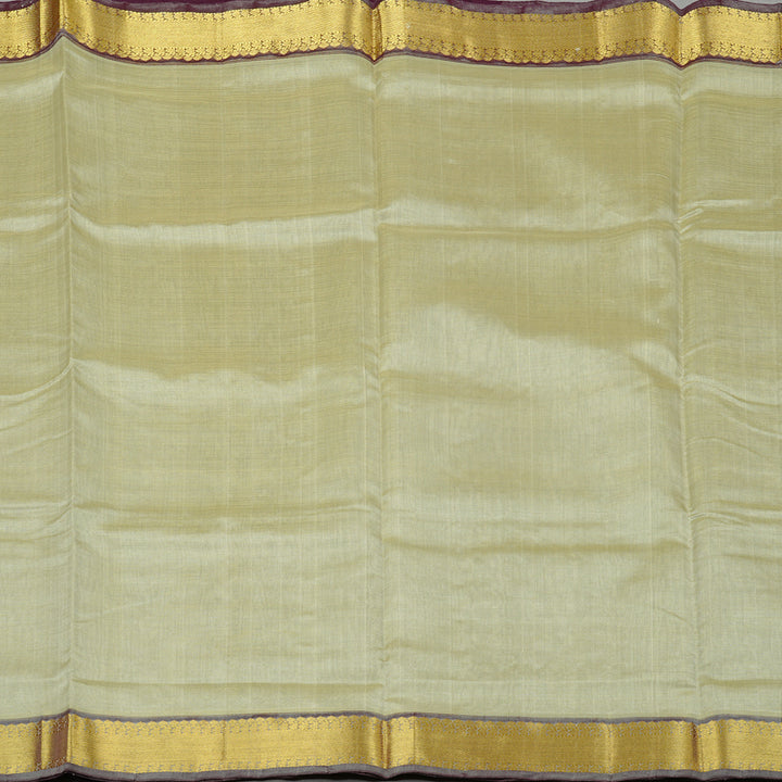 Hayagrivas Handloom Silk Cotton Saree in Sophisticated Beige KBE61D7-4