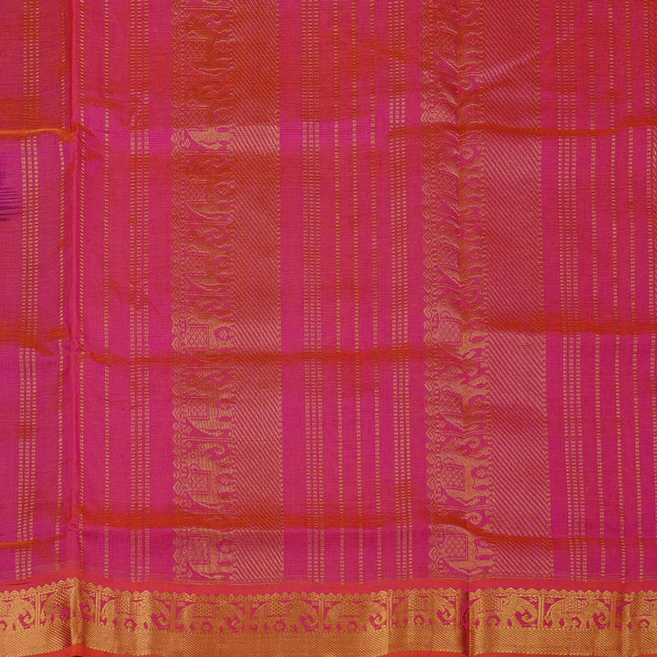 Hayagrivas Handloom Pure Silk Cotton Saree in Radiant Magenta Purple KBE61D8-10