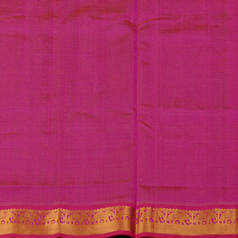 Hayagrivas Handloom Silk Cotton Saree in Enchanted Dark Green KBE61D8-6